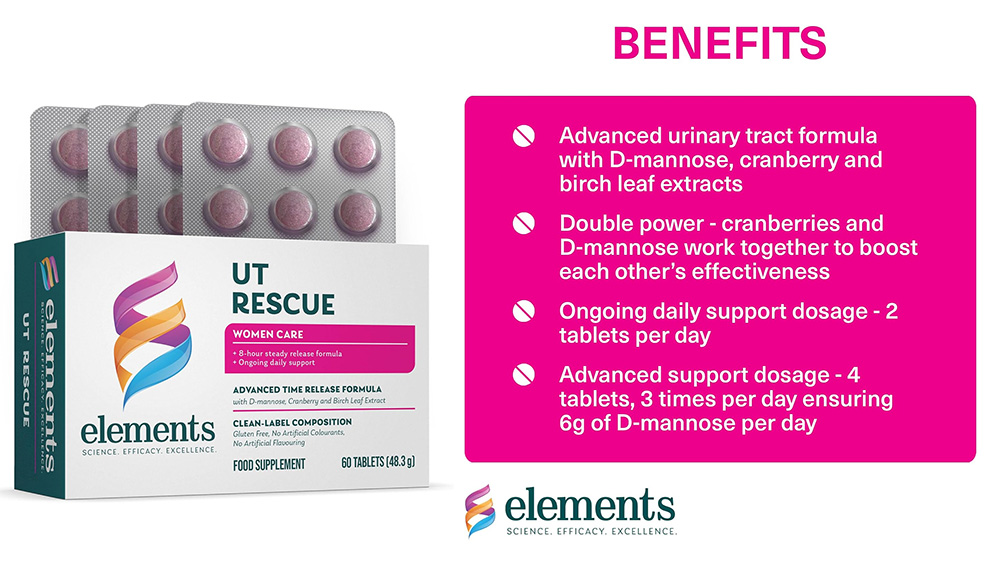 Elements UT Rescue Cranberry UTI Supplement